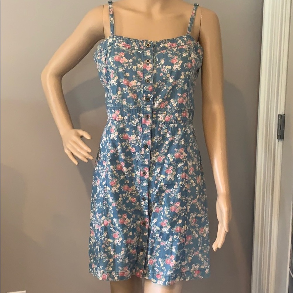 Denim floral dress - Picture 3 of 8